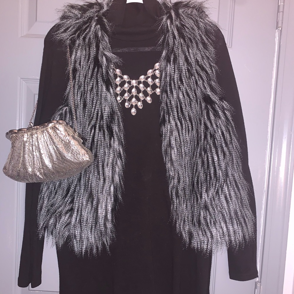 Forever 21 Faux Fur Vest, Waist Length
